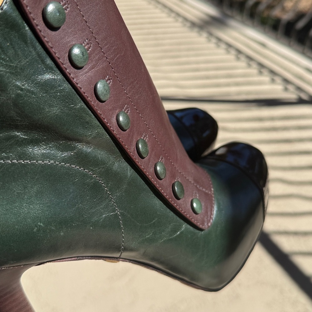 NEW L.A.M.B. Booties stiletto LAMB Gwen Stefani Corset platform 8.5 leather $425 - Picture 7 of 17